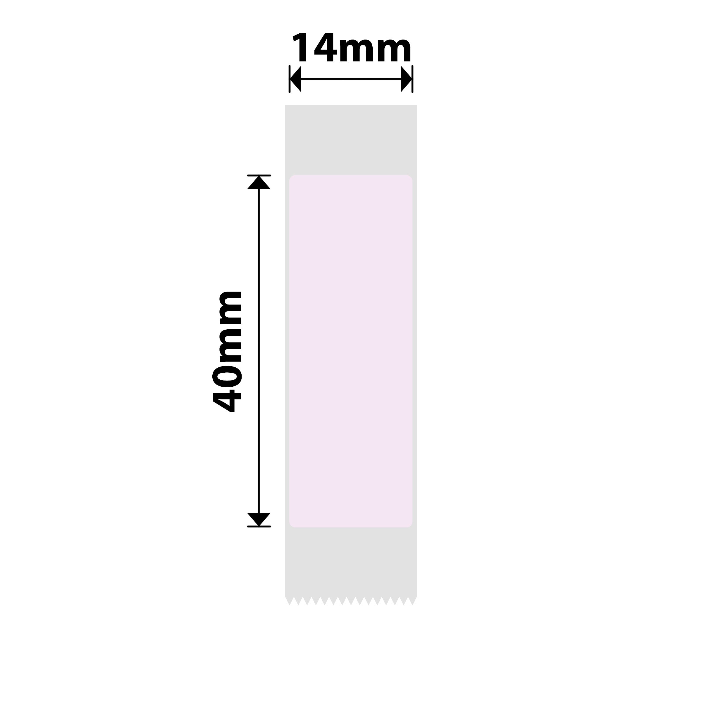 NB536 - NIIMBOT - D11 / D101 / D110 / H1S - T14X40MM - 160 LABELS PER ROLL - LIGHT PINK