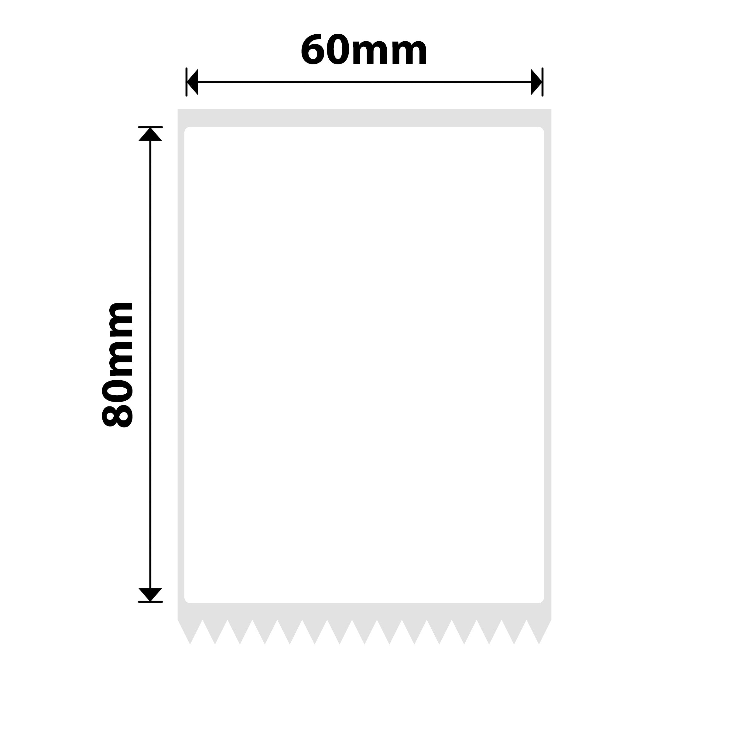 NB547 - Niimbot - K2 / K3 - 60x80mm - 360 White Labels