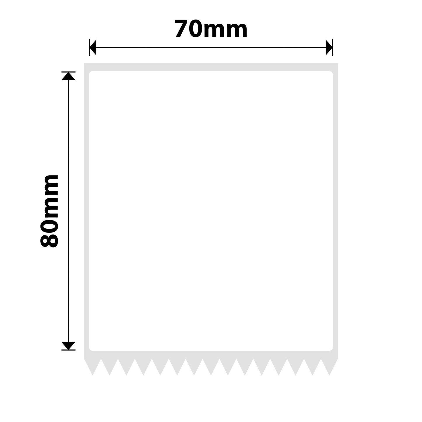 NB549 - NIIMBOT - K3 ONLY - T70X80MM - 360 LABELS PER ROLL - WHITE