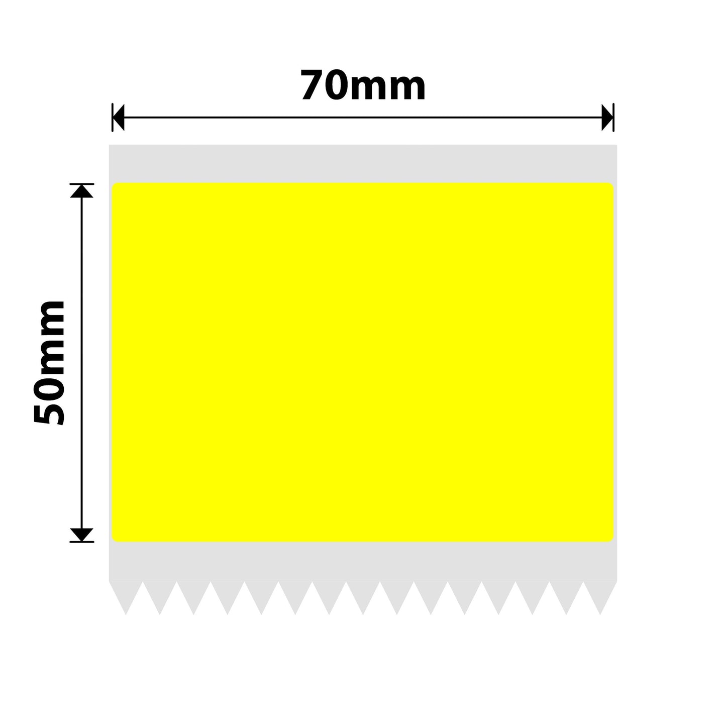 NB551 - NIIMBOT - K3 ONLY - T70X50MM - 560 LABELS PER ROLL - YELLOW