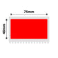 NB554 - NIIMBOT - K3 ONLY - T75X40MM - 690 LABELS PER ROLL - RED