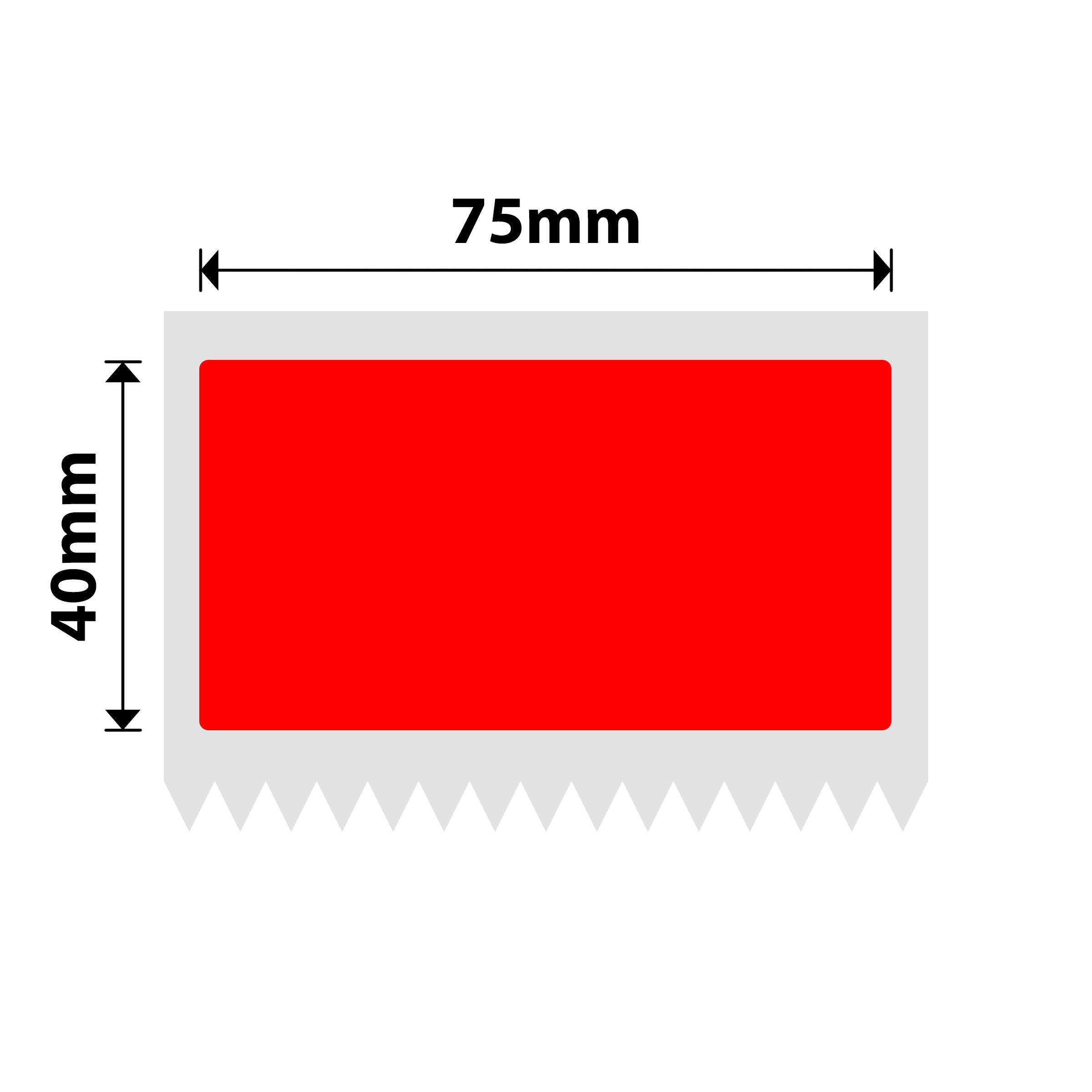 NB554 - NIIMBOT - K3 ONLY - T75X40MM - 690 LABELS PER ROLL - RED