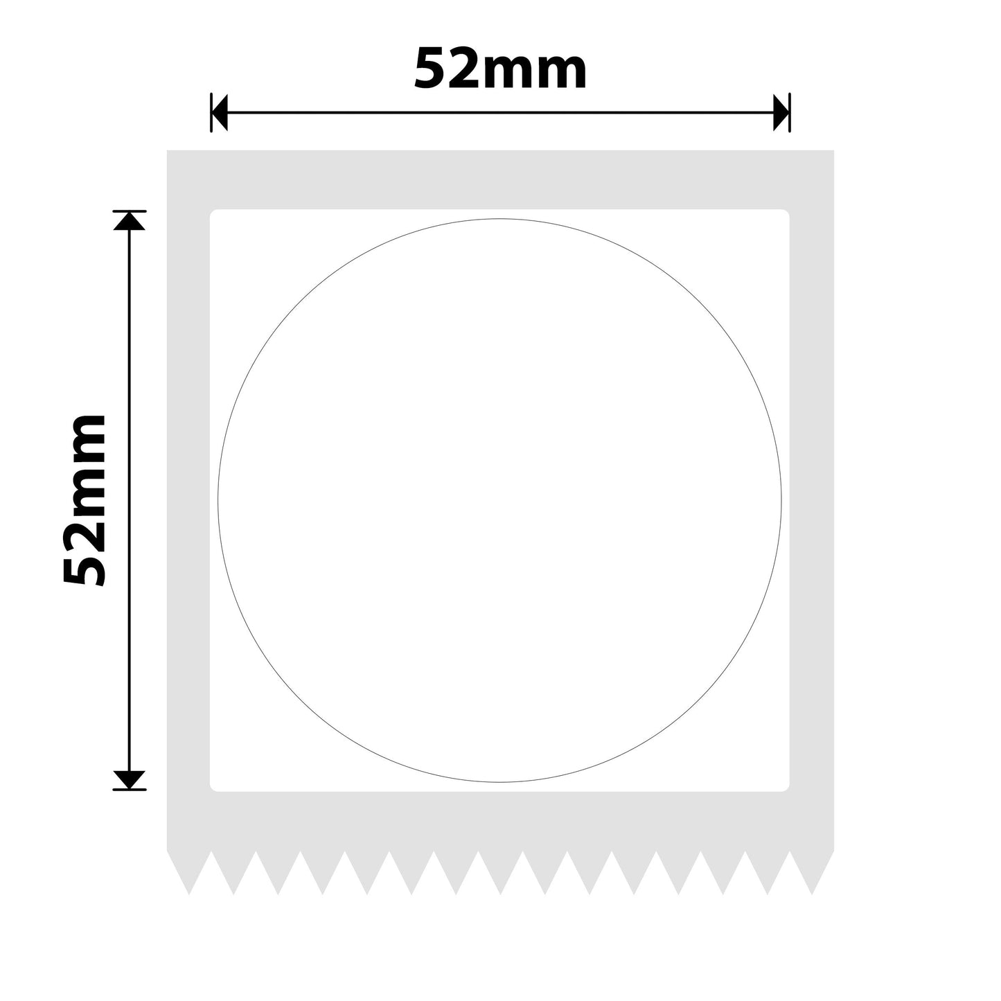 NB564 - NIIMBOT - K3 ONLY - T52X52MM - 580 LABELS PER ROLL - WHITE ROUND