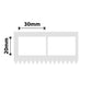 NB565 - NIIMBOT - K3 ONLY - T30X20MM/2L - 2,600 LABELS PER ROLL - WHITE