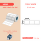 NB569 - NIIMBOT - K3 ONLY - T25X15MM/3L - 4,800 LABELS PER ROLL - WHITE