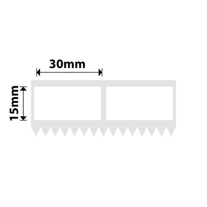 NB572 - NIIMBOT - K3 ONLY - T30X15MM/2L - 3,320 LABELS PER ROLL - WHITE
