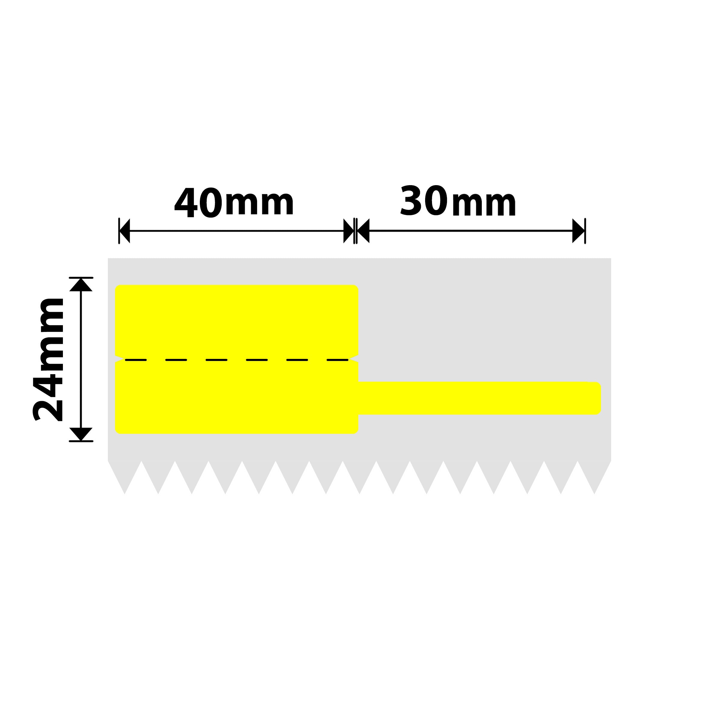 NB574 - NIIMBOT - K3 ONLY - T40X24+30MM - 1,110 LABELS PER ROLL - YELLOW CABLE