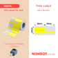 NB574 - NIIMBOT - K3 ONLY - T40X24+30MM - 1,110 LABELS PER ROLL - YELLOW CABLE