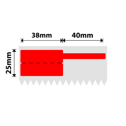 NB581 - Niimbot - K3 Only - 38x25+40mm - 1,000 Red Cable Labels