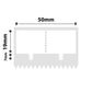 NB587 - NIIMBOT - K2 / K3 - T50X19+7MM - 1,030 LABELS PER ROLL - WHITE JEWELLERY WITH HOLE
