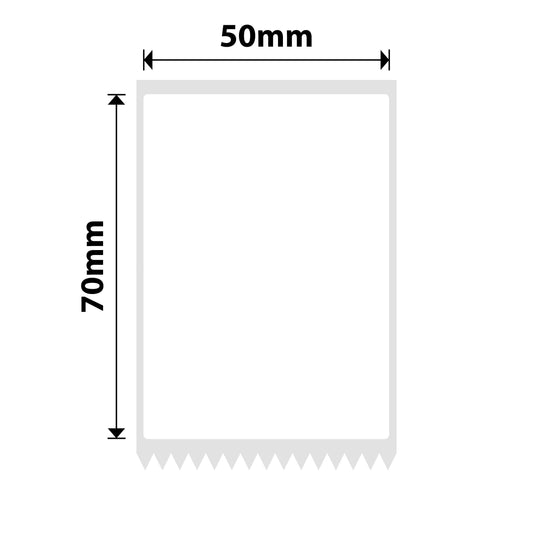 NB593 - NIIMBOT - M2 / M3 - EW50X70MM - 100 THERMAL TRANSFER LABELS - WHITE - RECTANGLE PET