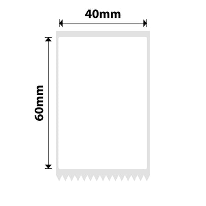 NB596 - NIIMBOT - M2 / M3 - EW40X60MM - 115 THERMAL TRANSFER LABELS - WHITE - RECTANGLE - PET