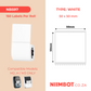 NB597 - NIIMBOT - M2 / M3 - EW50X50MM - 150 THERMAL TRANSFER LABELS - WHITE - SQUARE - PET