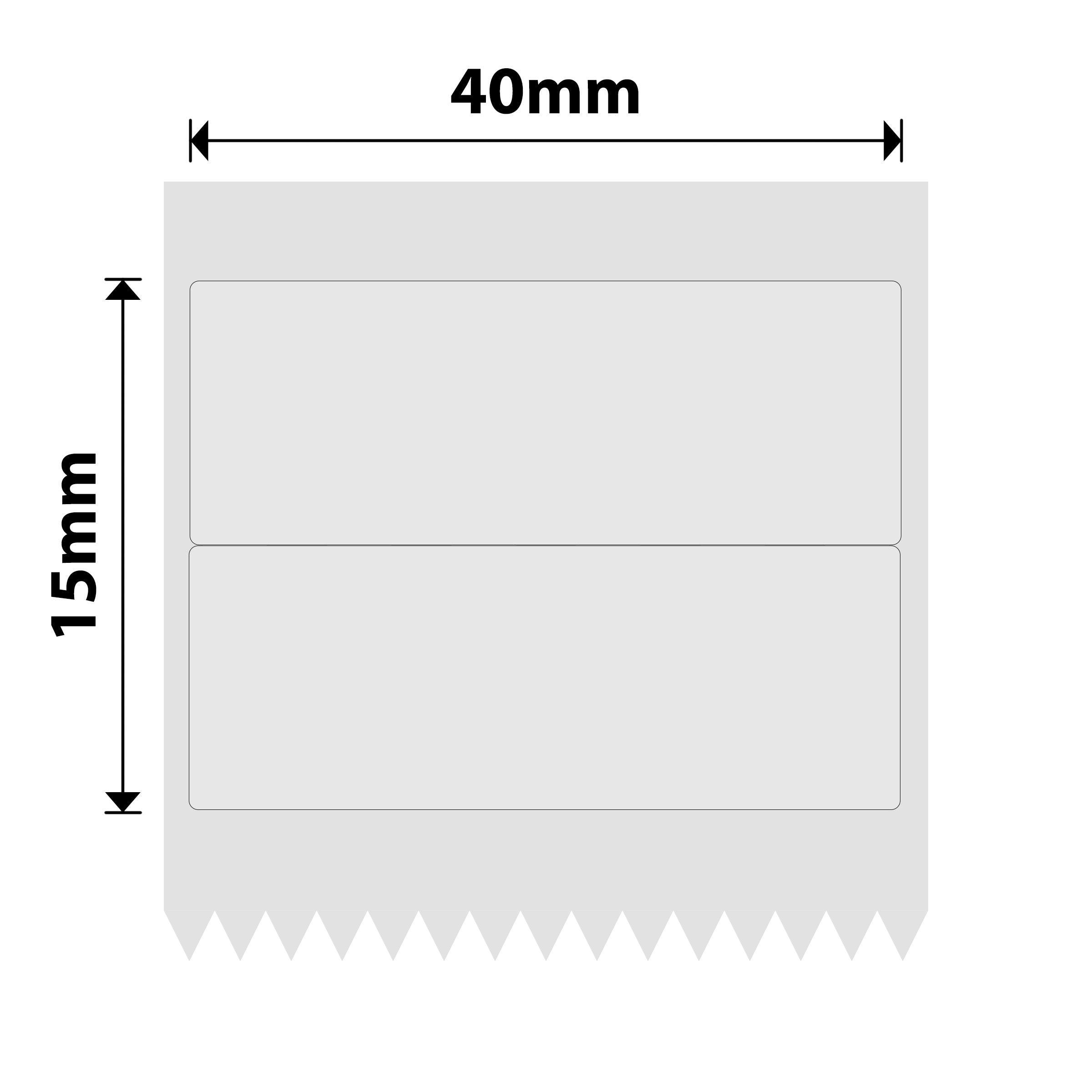 NB615 - NIIMBOT - B1 / B21 / B3S / B4 - TT40X15MM/2R - 460 LABELS PER ROLL - TRANSPARENT