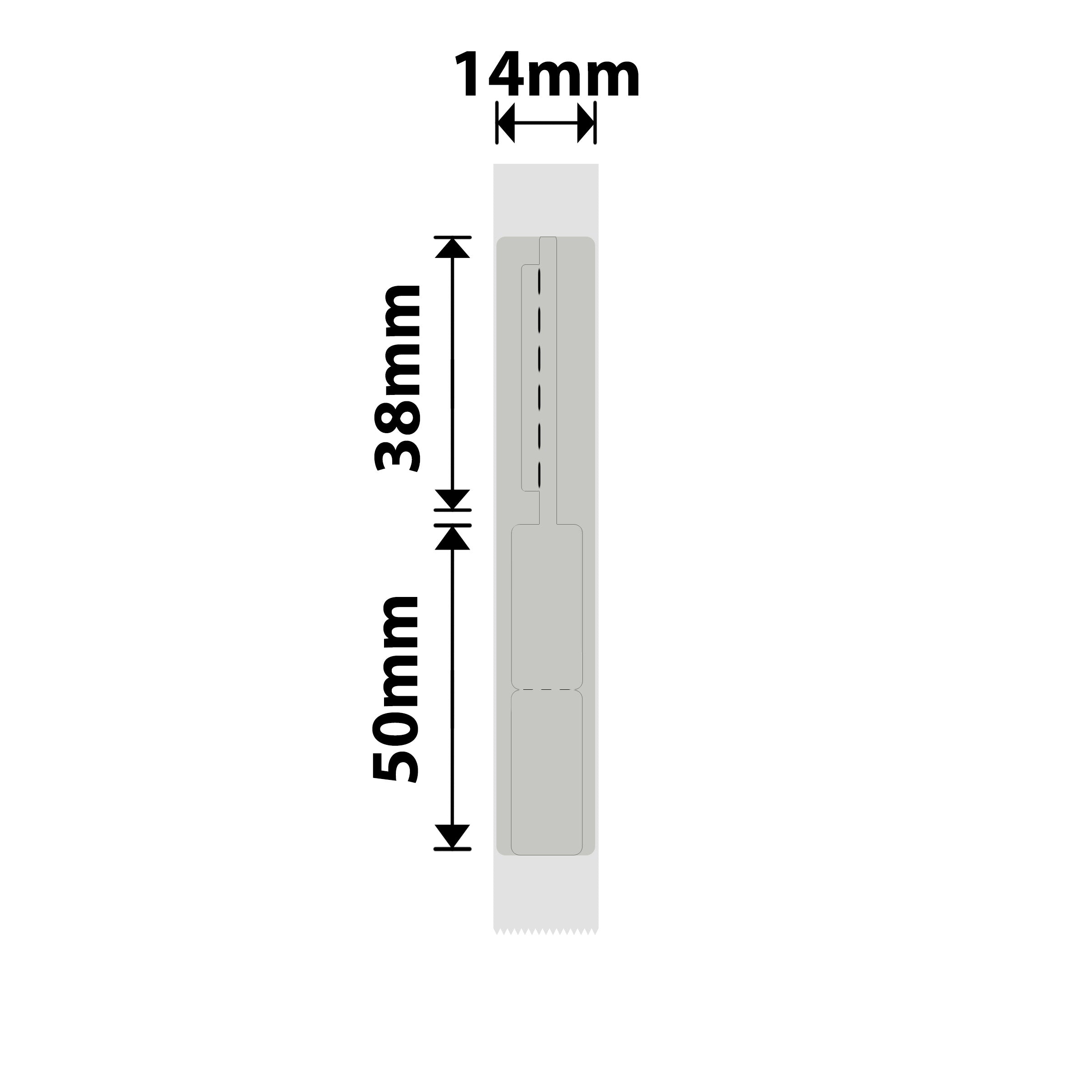 NB631 - NIIMBOT - N1 / B18 - 14X50MM+38 - 75 LABELS - MATTE SILVER ANTI - COUNTERFEITING JEWELLERY