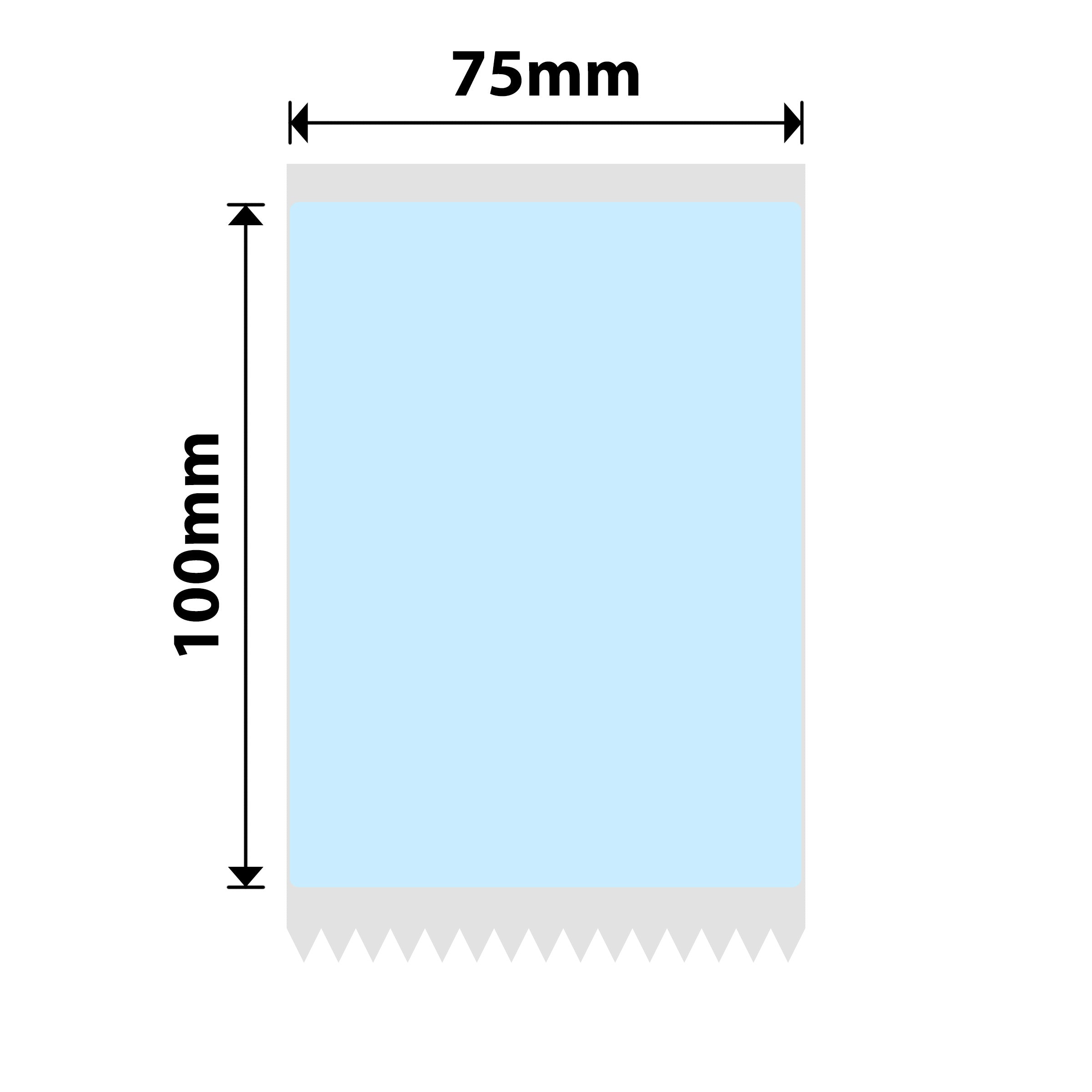 NB633 - NIIMBOT - B3S / B4 ONLY - 75X100MM - 75 LABELS - BABY BLUE