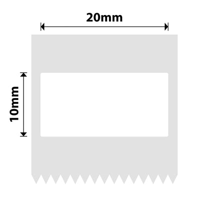 NB635 - NIIMBOT - M2 / M3 - PL20X10MM - 465 THERMAL TRANSFER LABELS - WHITE - RECTANGLE