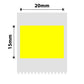 NB636 - NIIMBOT - M2 / M3 - PL20X15MM - 355 THERMAL TRANSFER LABELS - YELLOW - RECTANGLE