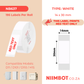 NB637 - NIIMBOT - D11 / D101 / D110 / H1S - T14X30 - 195 LABELS PER ROLL - WHITE - RED TEXT ONLY - RECTANGLE