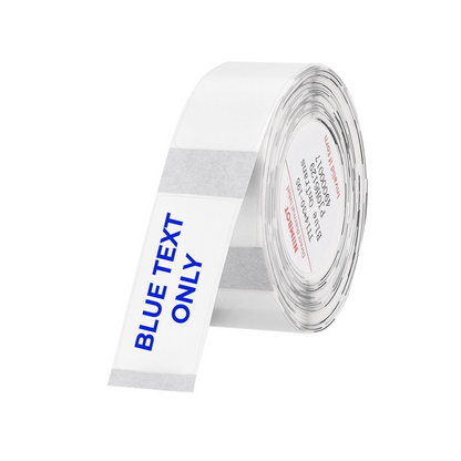 NB638 - NIIMBOT - D11 / D101 / D110 / H1S - T14X30MM - 195 LABELS PER ROLL -  TRANSPARENT - BLUE TEXT ONLY - RECTANGLE