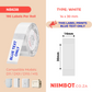 NB638 - NIIMBOT - D11 / D101 / D110 / H1S - T14X30 - 195 LABELS PER ROLL -  TRANSPARENT - BLUE TEXT ONLY - RECTANGLE