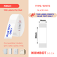 NB641 - NIIMBOT - D11 / D101 / D110 / H1S - T14X30 - 195 LABELS PER ROLL - WHITE - BLUE TEXT ONLY - RECTANGLE