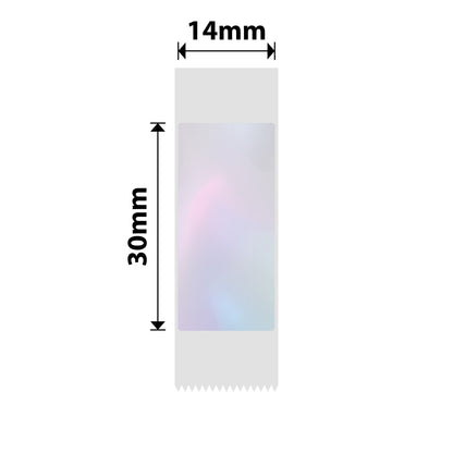 NB643 - Niimbot - D11 / D101 / D110 / H1S - 14x30mm - 195 Transparent Colourful Blue Labels
