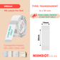 NB644 - NIIMBOT - D11 / D101 / D110 / H1S - TT14X30 - 195 LABELS PER ROLL - TRANSPARENT -  CYAN TEXT ONLY - RECTANGLE