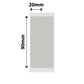 NB647 - NIIMBOT - B1 / B21 / B3S / B4 - T20X90/2L - 140 LABELS PER ROLL - SILVER GRAY - BLUE TEXT ONLY - RECTANGLE