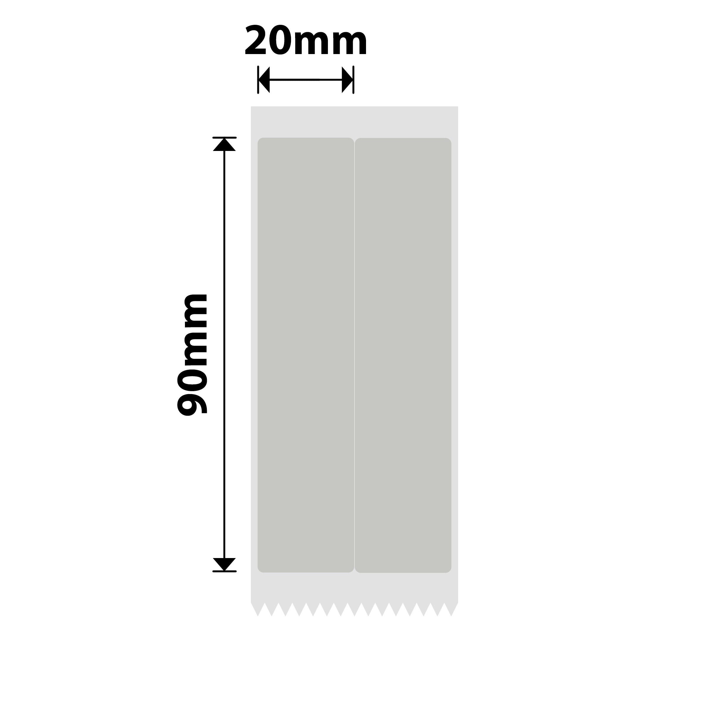 NB647 - NIIMBOT - B1 / B21 / B3S / B4 - T20X90/2L - 140 LABELS PER ROLL - SILVER GRAY - BLUE TEXT ONLY - RECTANGLE