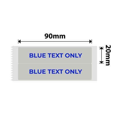 NB647 - NIIMBOT - B1 / B21 / B3S / B4 - 20MMX90MM/2L - 140 SILVER GREY & BLUE TEXT LABELS