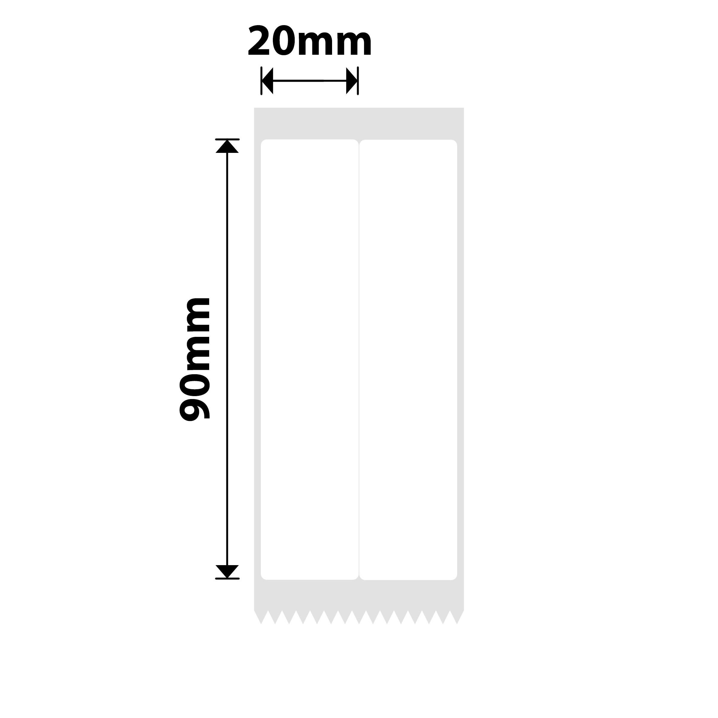 NB648 - NIIMBOT - B1 / B21 / B3S / B4 - 20MMX90MM/2L - 170 WHITE BLUE TEXT LABELS
