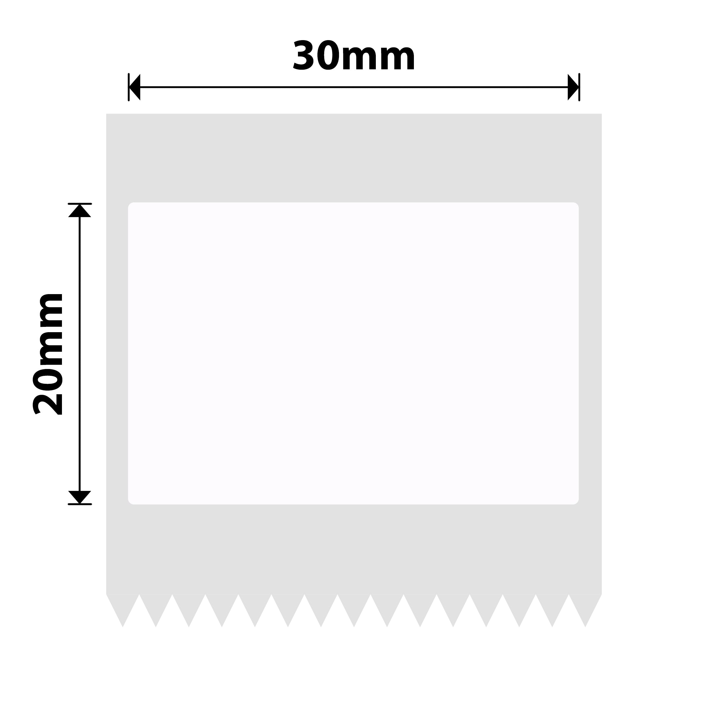 NB649 - NIIMBOT - B1 / B21 / B3S / B4 - T30X20 - 315 LABELS PER ROLL - WHITE - RED TEXT ONLY - RECTANGLE