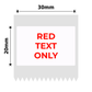 NB649 - NIIMBOT - B1 / B21 / B3S / B4 - T30X20 - 315 LABELS PER ROLL - WHITE - RED TEXT ONLY - RECTANGLE