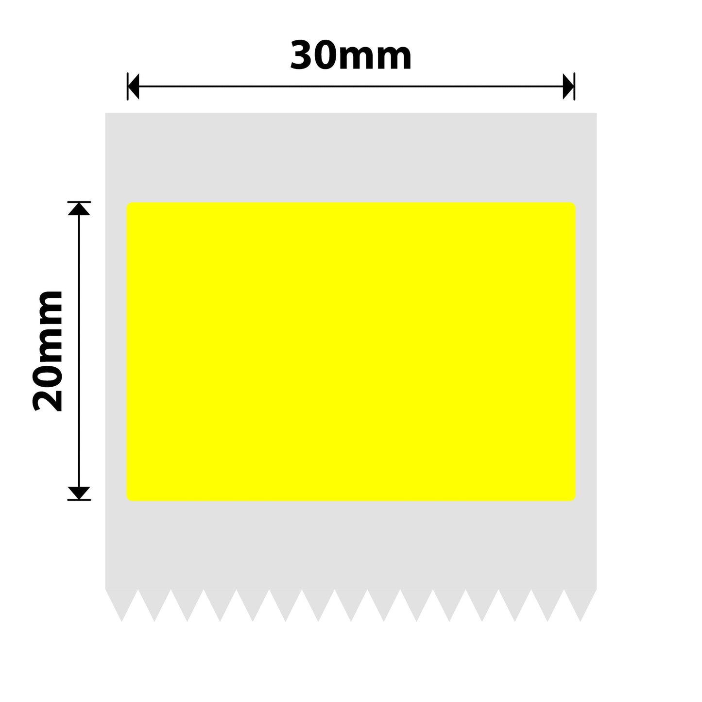 NB650 - NIIMBOT - B1 / B21 / B3S / B4 - T30X20 - 315 LABELS PER ROLL - YELLOW - RED TEXT ONLY - RECTANGLE