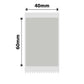 NB651 - NIIMBOT - B1 / B21 / B3S / B4 - T40X60 - 105 LABELS PER ROLL - SILVER GRAY - BLUE TEXT ONLY - RECTANGLE