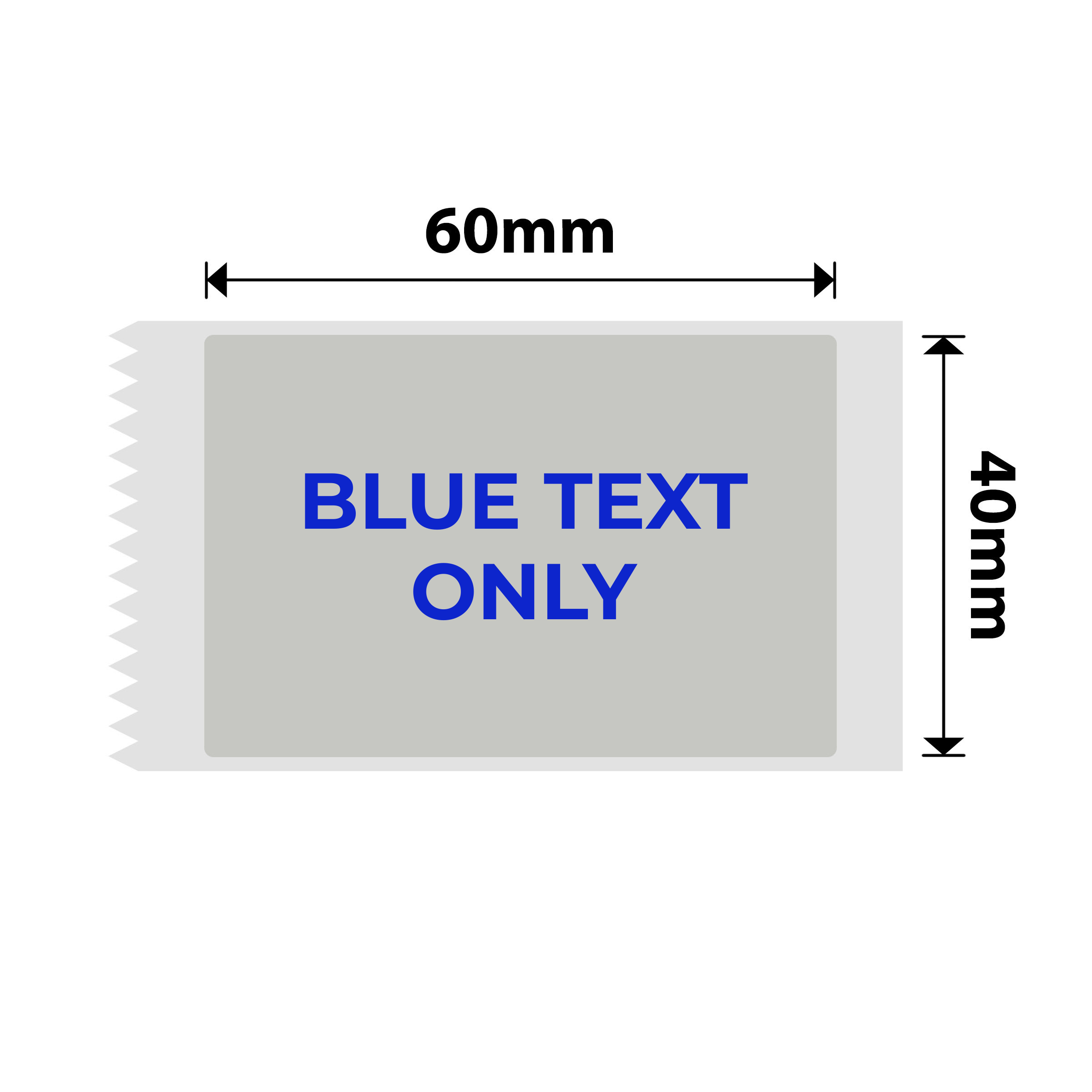 NB651 - NIIMBOT - B1 / B21 / B3S / B4 - T40X60 - 105 LABELS PER ROLL - SILVER GRAY - BLUE TEXT ONLY - RECTANGLE