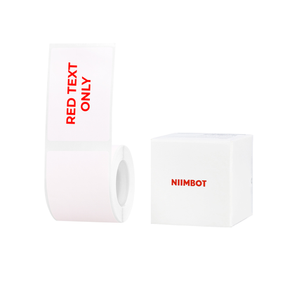 NB652 - NIIMBOT - B1 / B21 / B3S / B4 - T40X60 - 125 LABELS PER ROLL - WHITE - RED TEXT ONLY - RECTANGLE