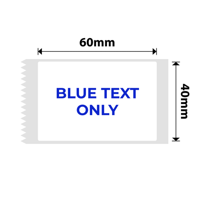 NB653 - NIIMBOT - B1 / B21 / B3S / B4 - 40X60MM - 125 WHITE BLUE TEXT LABELS