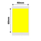 NB654 - NIIMBOT - B1 / B21 / B3S / B4 - T40X60 - 125 LABELS PER ROLL - YELLOW - RED TEXT ONLY - RECTANGLE