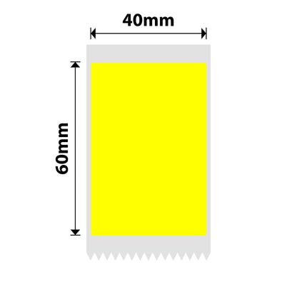 NB654 - NIIMBOT - B1 / B21 / B3S / B4 - T40X60 - 125 LABELS PER ROLL - YELLOW - RED TEXT ONLY - RECTANGLE