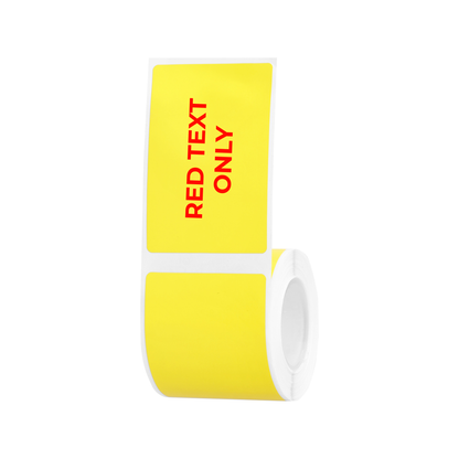 NB654 - NIIMBOT - B1 / B21 / B3S / B4 - T40X60 - 125 LABELS PER ROLL - YELLOW - RED TEXT ONLY - RECTANGLE