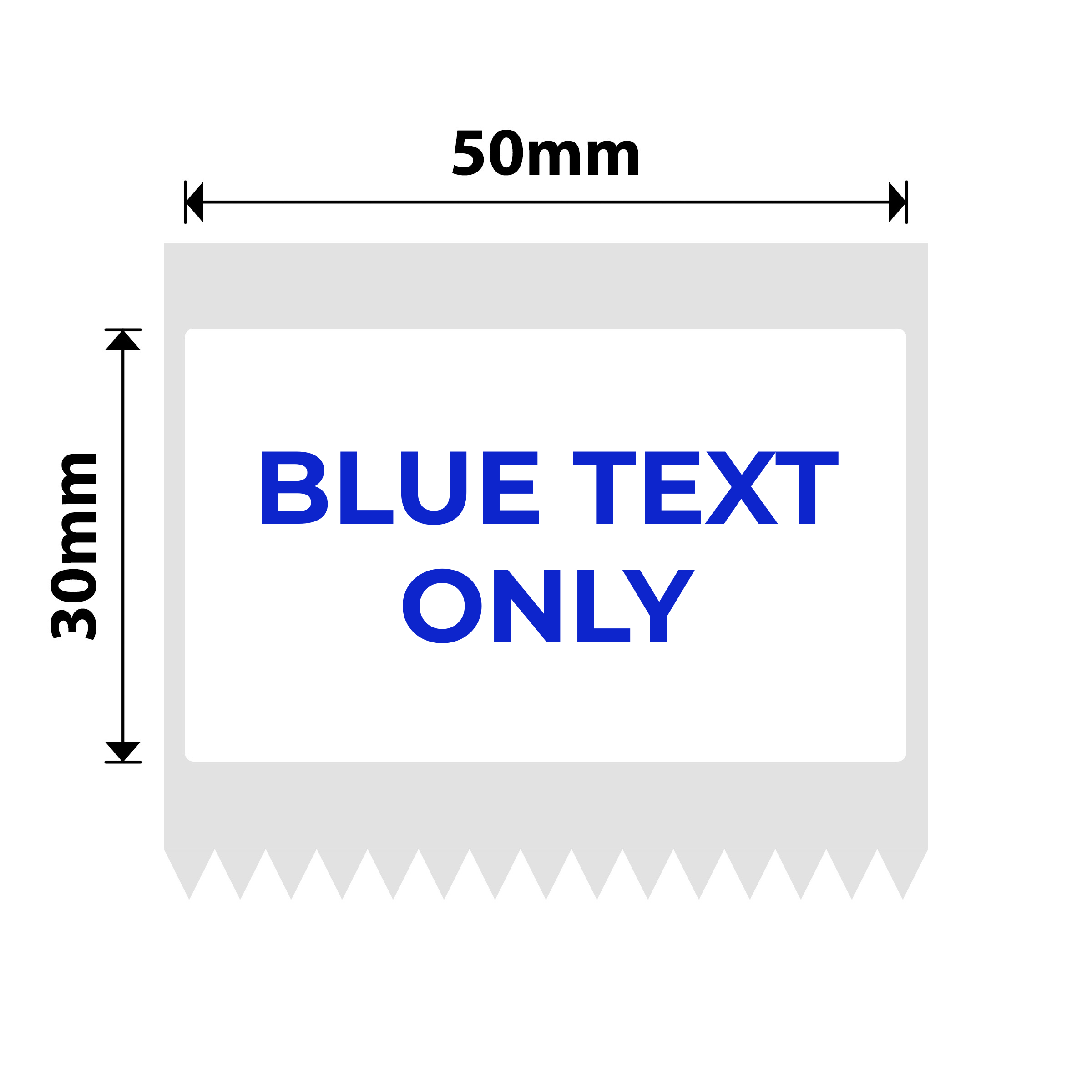 NB655 - Niimbot - B1 / B21 / B31 / B3S / B4 - 50x30mm - 230 White Blue Text Only Labels