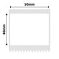 NB657 - NIIMBOT - B1 / B21 / B3S / B4 - T50X40 - 180 LABELS PER ROLL - WHITE - BLUE TEXT ONLY - RECTANGLE
