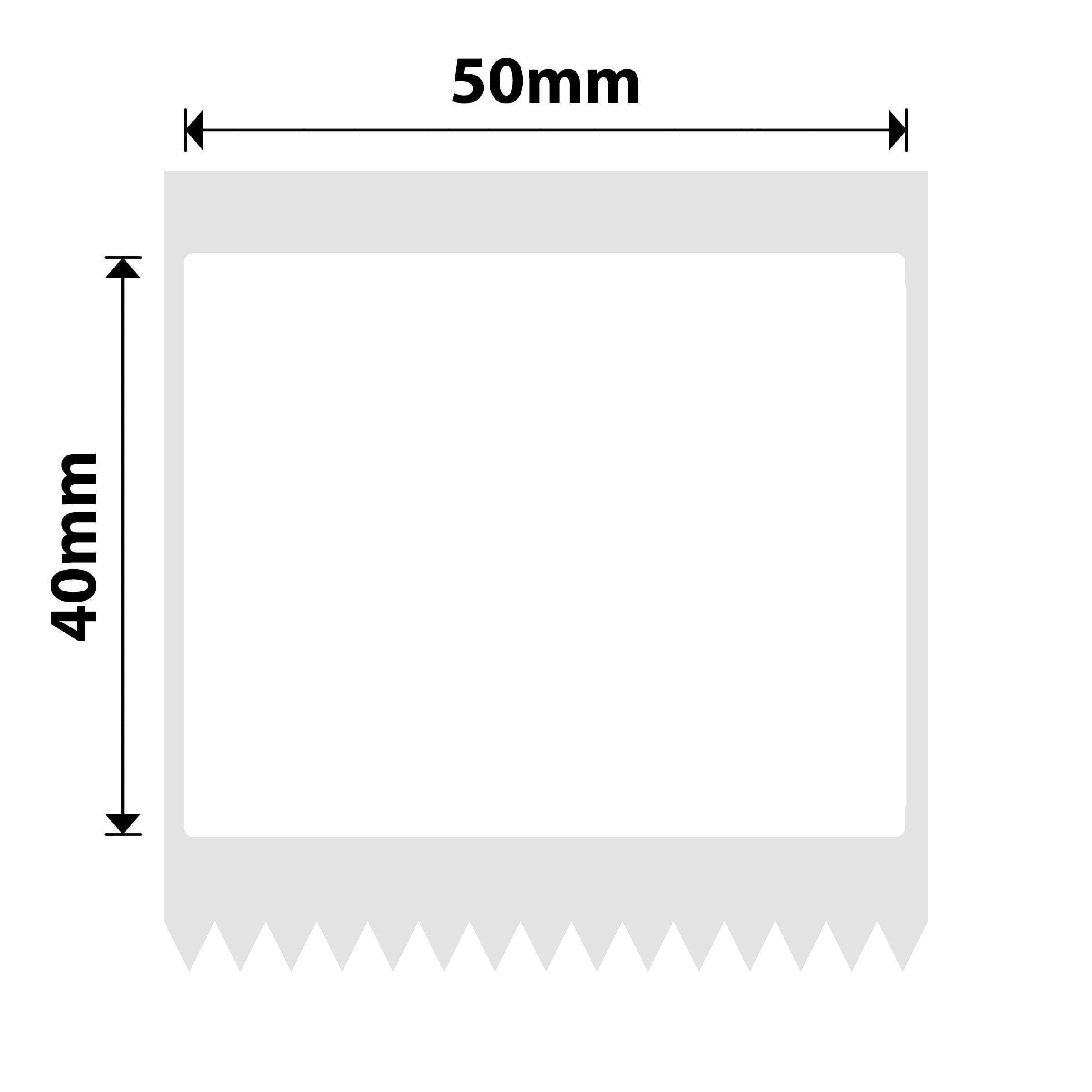 NB657 - NIIMBOT - B1 / B21 / B3S / B4 - T50X40 - 180 LABELS PER ROLL - WHITE - BLUE TEXT ONLY - RECTANGLE