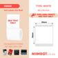 NB658 - NIIMBOT - B1 / B21 / B3S / B4 - T50X50 - 145 LABELS PER ROLL - WHITE - RED TEXT ONLY - ROUND