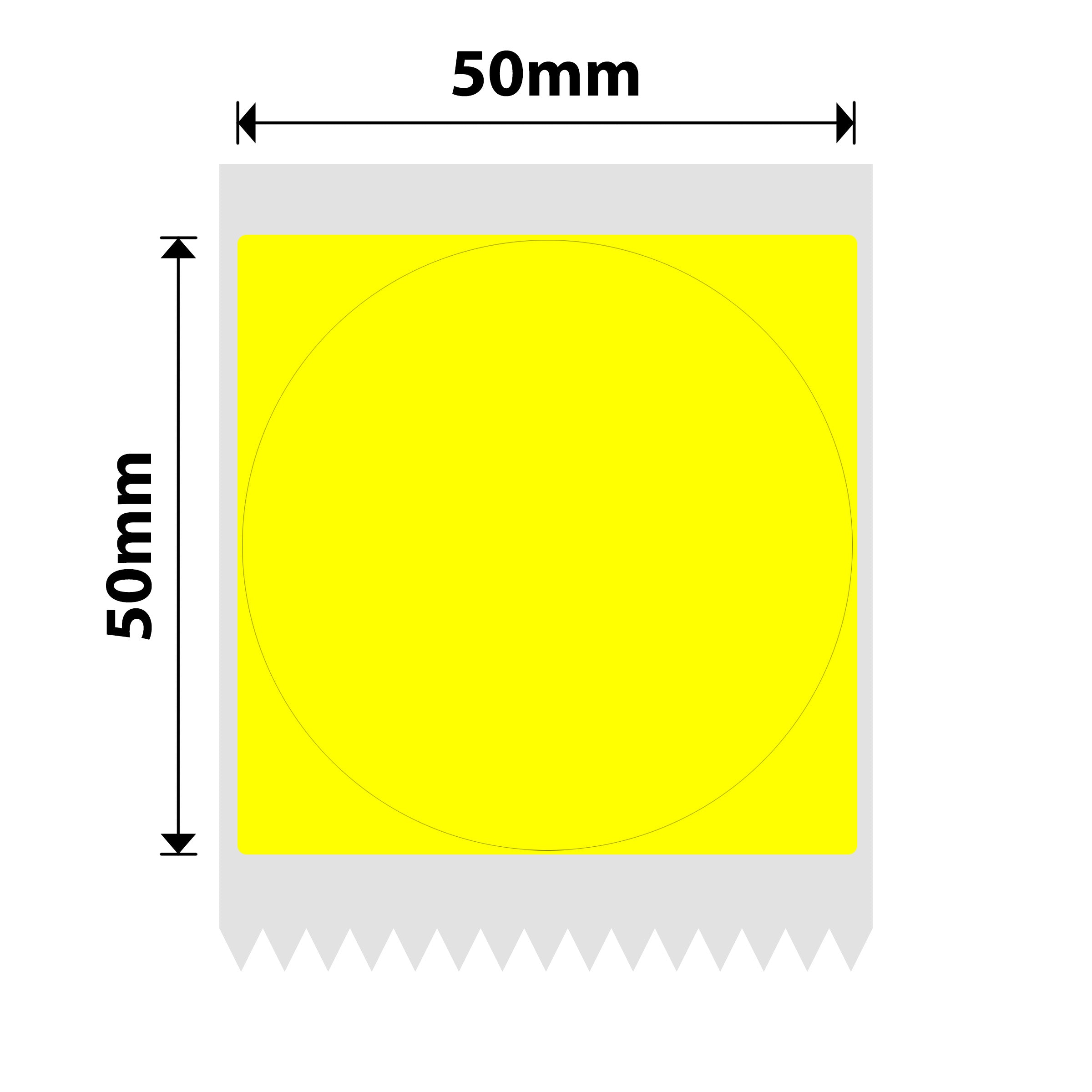 NB659 - NIIMBOT - B1 / B21 / B3S / B4 - T50X50 - 145 LABELS PER ROLL - YELLOW - RED TEXT ONLY - ROUND