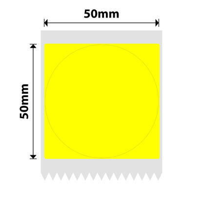 NB659 - NIIMBOT - B1 / B21 / B3S / B4 - T50X50 - 145 LABELS PER ROLL - YELLOW - RED TEXT ONLY - ROUND