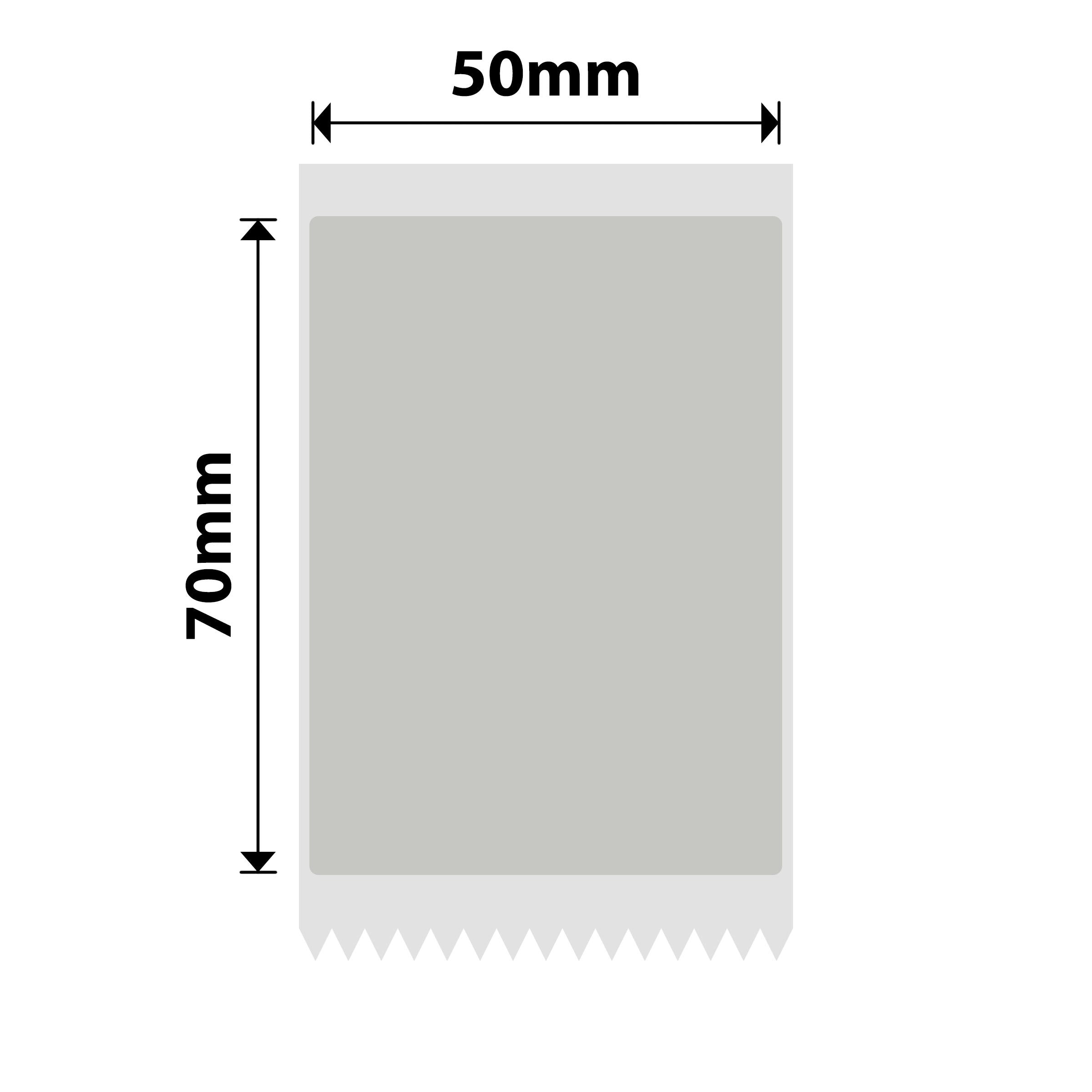 NB661 - NIIMBOT - B1 / B21 / B3S / B4 - T50X70 - 90 LABELS PER ROLL - SILVER GRAY - BLUE TEXT ONLY - RECTANGLE