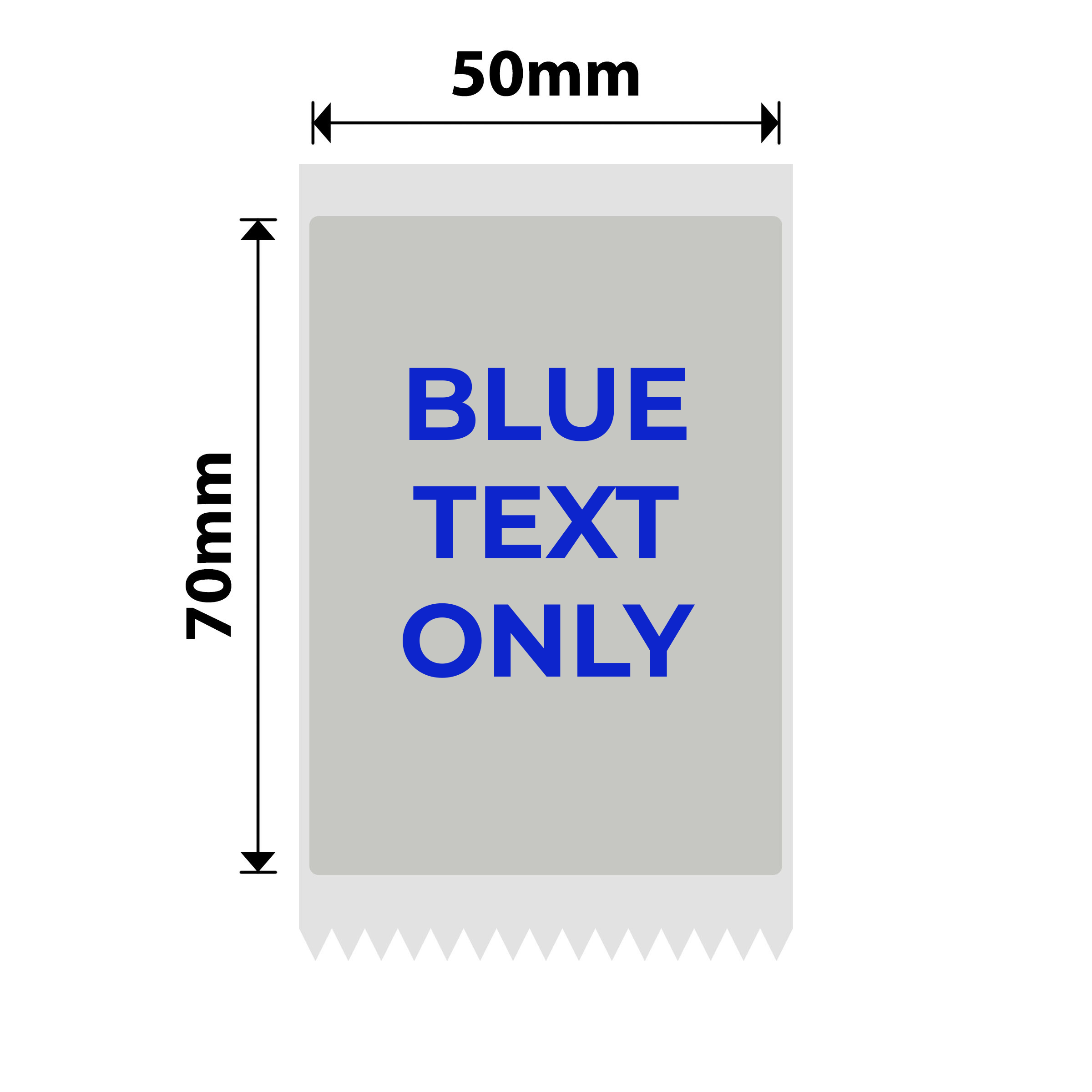 NB661 - NIIMBOT - B1 / B21 / B3S / B4 - T50X70 - 90 LABELS PER ROLL - SILVER GRAY - BLUE TEXT ONLY - RECTANGLE
